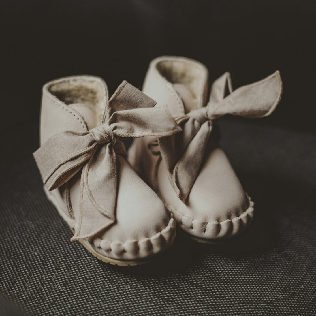 Pina organza booties powder nubuck