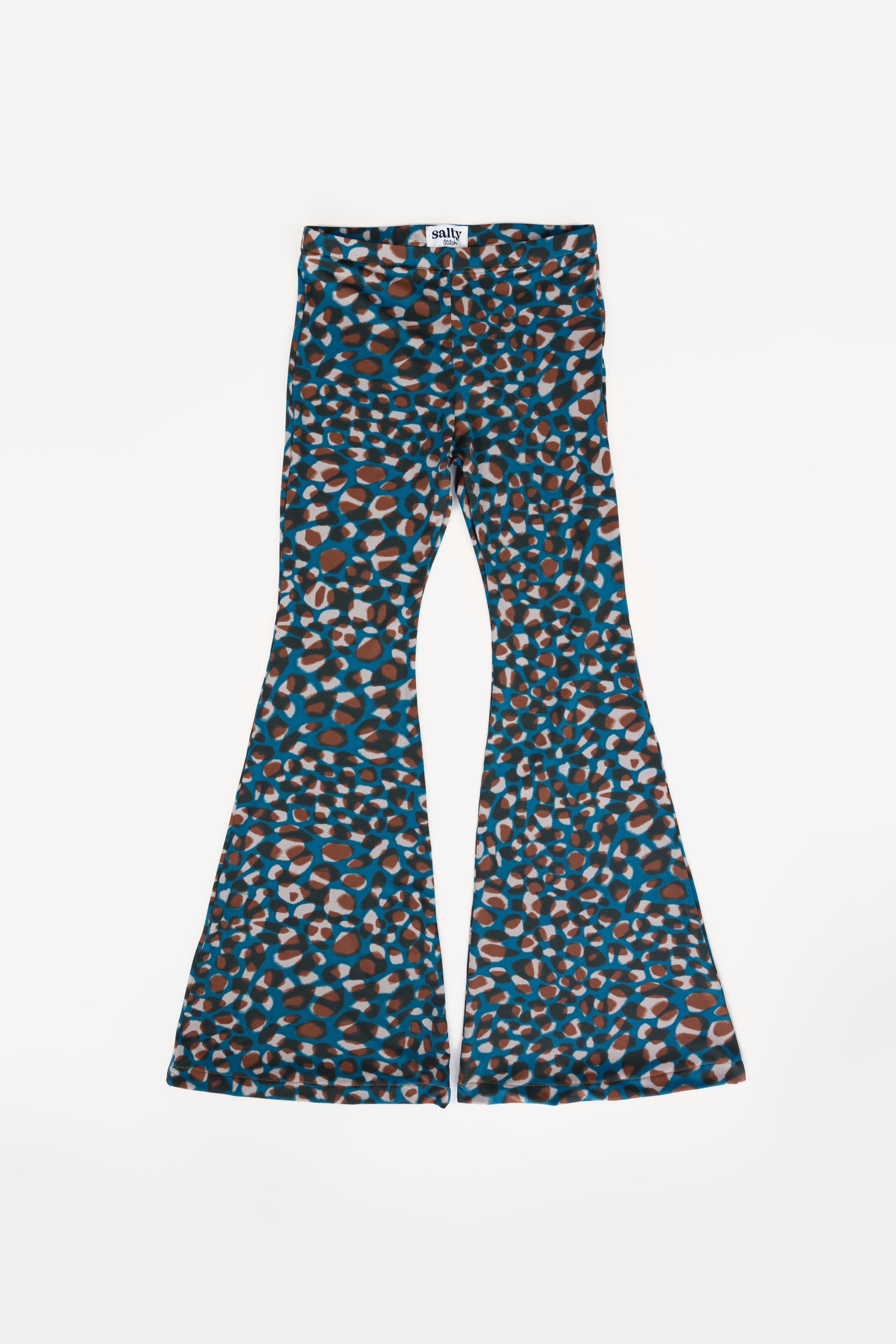 Salty Stitch Scatchy dots flared legging blauw