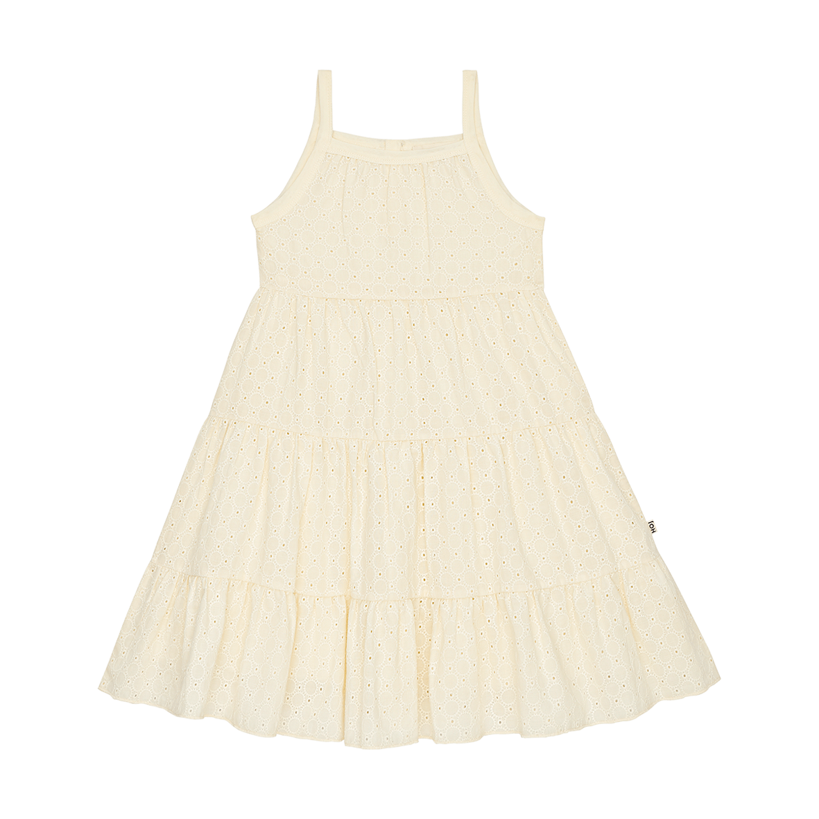 House of Jamie Broidery Layer Dress Creme