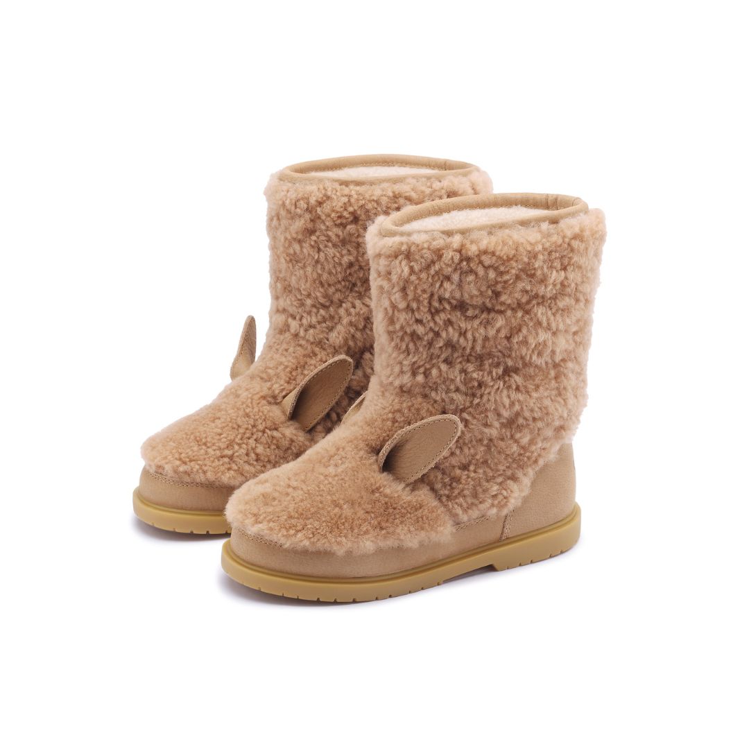 Boots beige alpaca Donsje Amsterdam