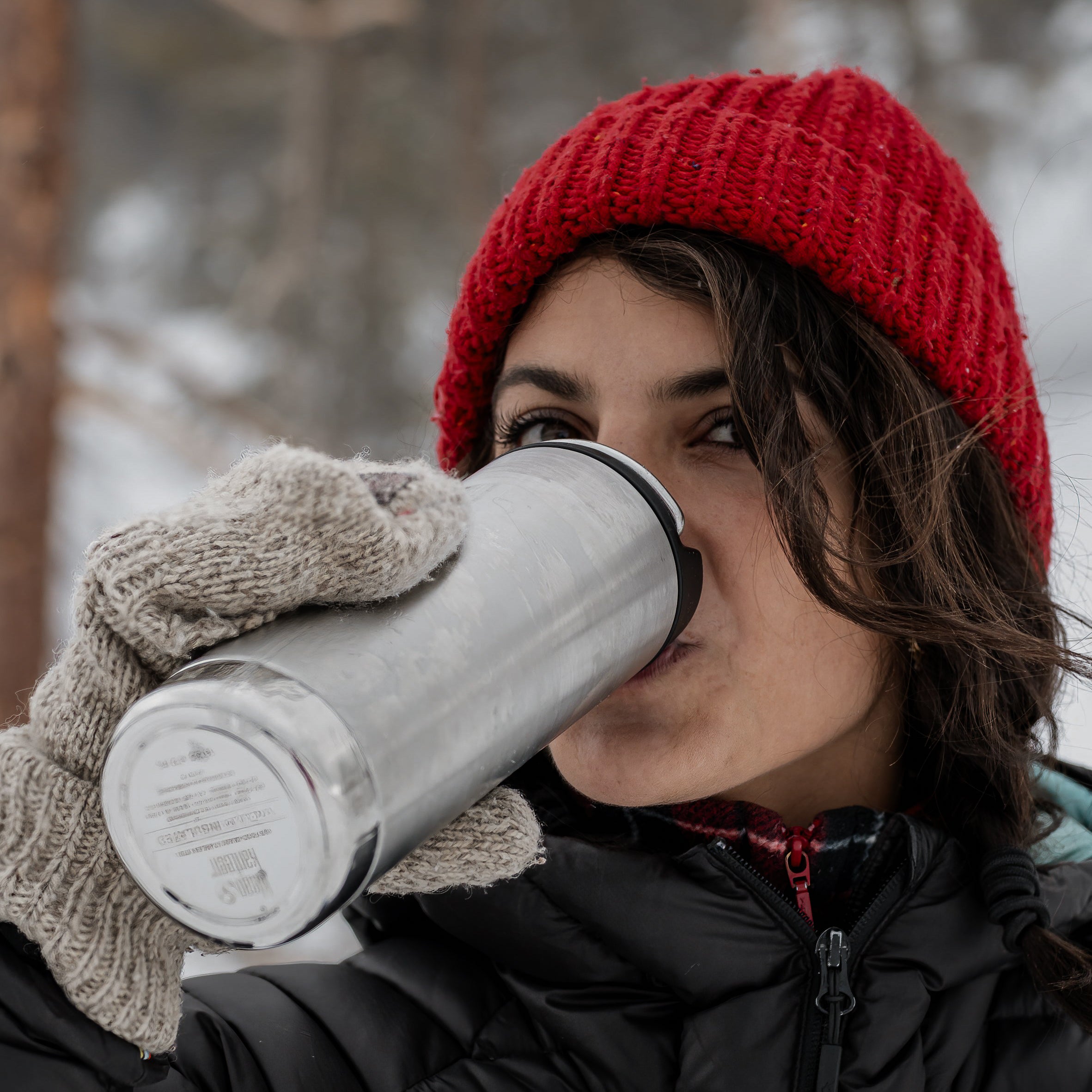 Isolatiefles met koffiedop voor kinderen en volwassene van het merk Klean Kanteen in RVS.