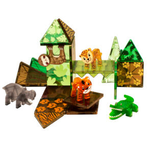 Speelgoed voor kinderen vanaf drie jaar in de vorm van Jungle Animals van het merk Magna Tiles.