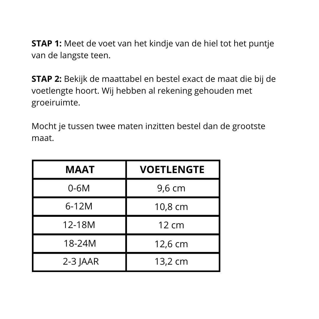 Maatinstructie slofjes taupe nubuck kapi Donsje Amsterdam.