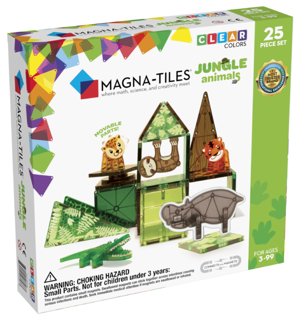 Speelgoed voor kinderen vanaf drie jaar in de vorm van Jungle Animals van het merk Magna Tiles.