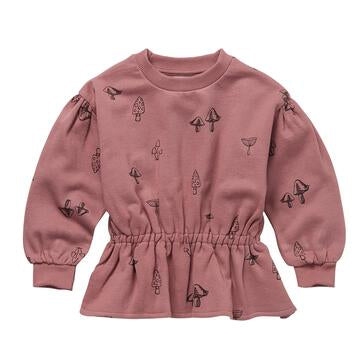 Sproet & Sprout Sweatshirt peplum Mushrooms print