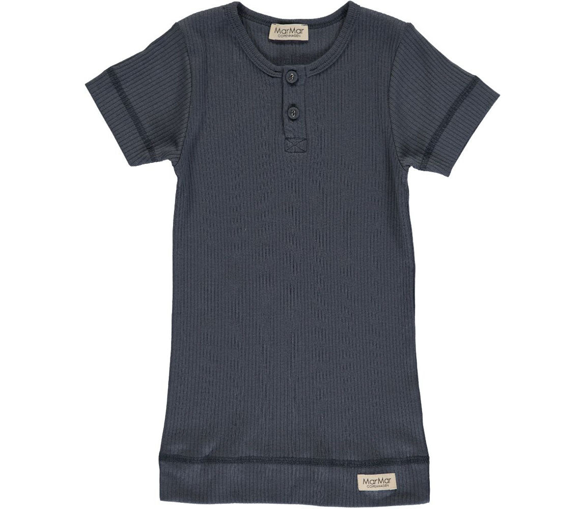 Shirt met korte mouwen voor kinderen in het donkerblauw van Mar Mar Copenhagen.