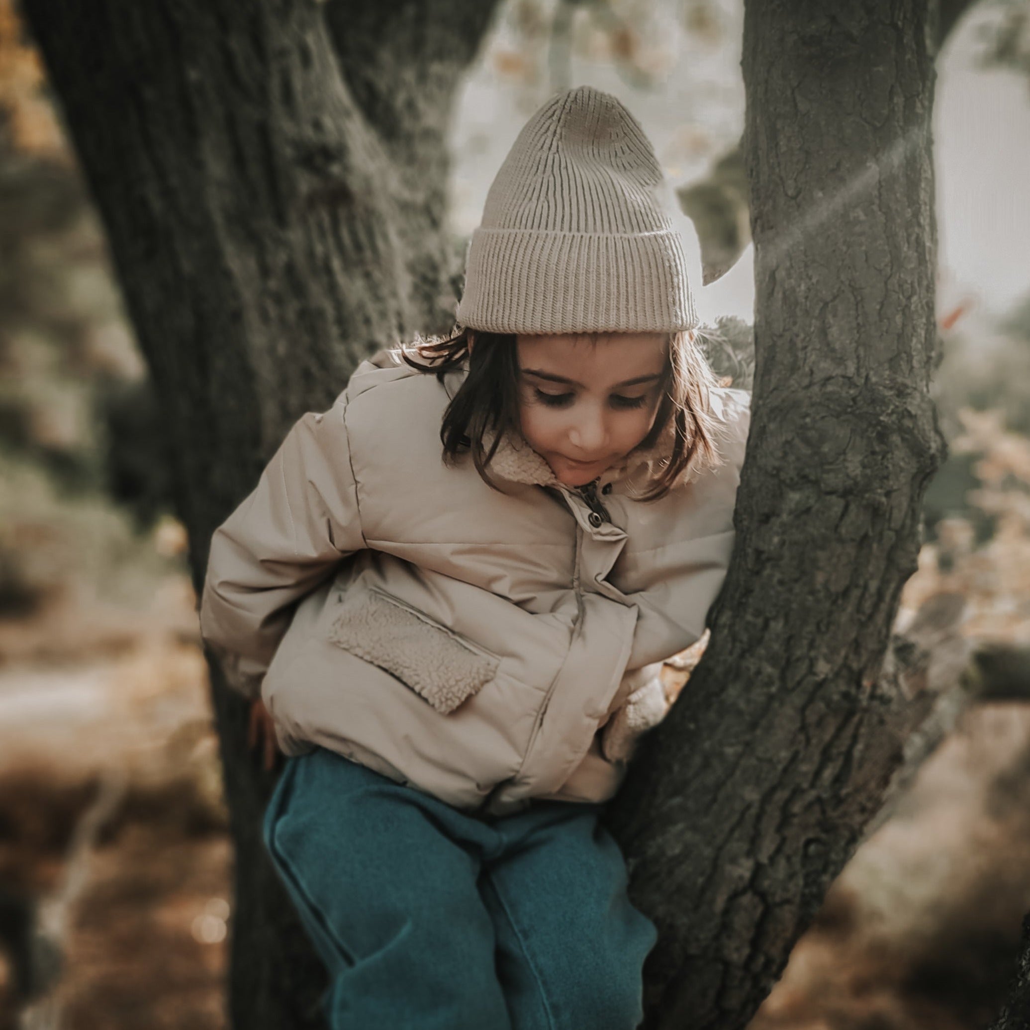 Wollen warme jas in combinatie met wol voor kinderen (jongens / meisjes) van Donsje. 