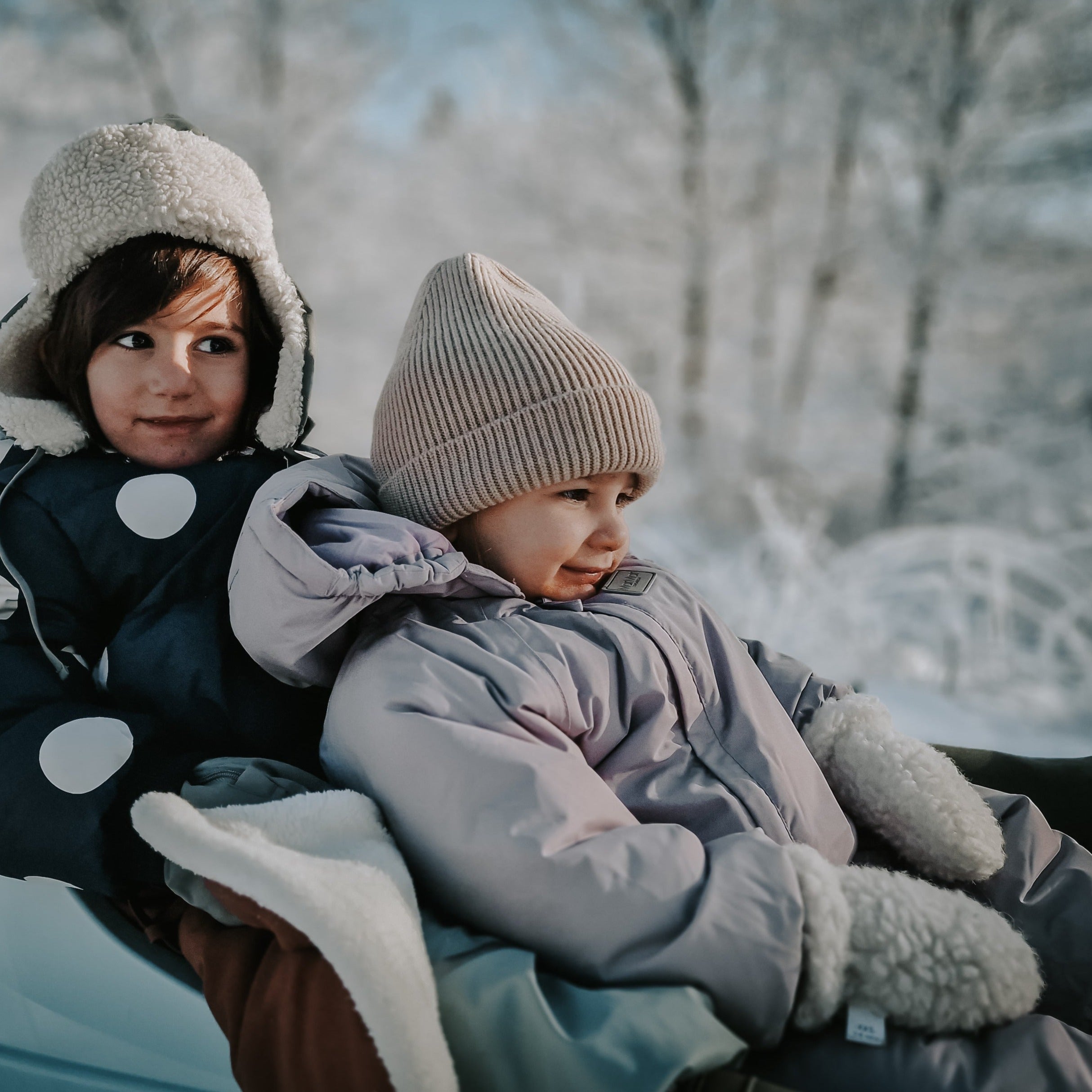 Skipak voor baby's (kinderen) in het paars van Mar Mar Copenhagen.