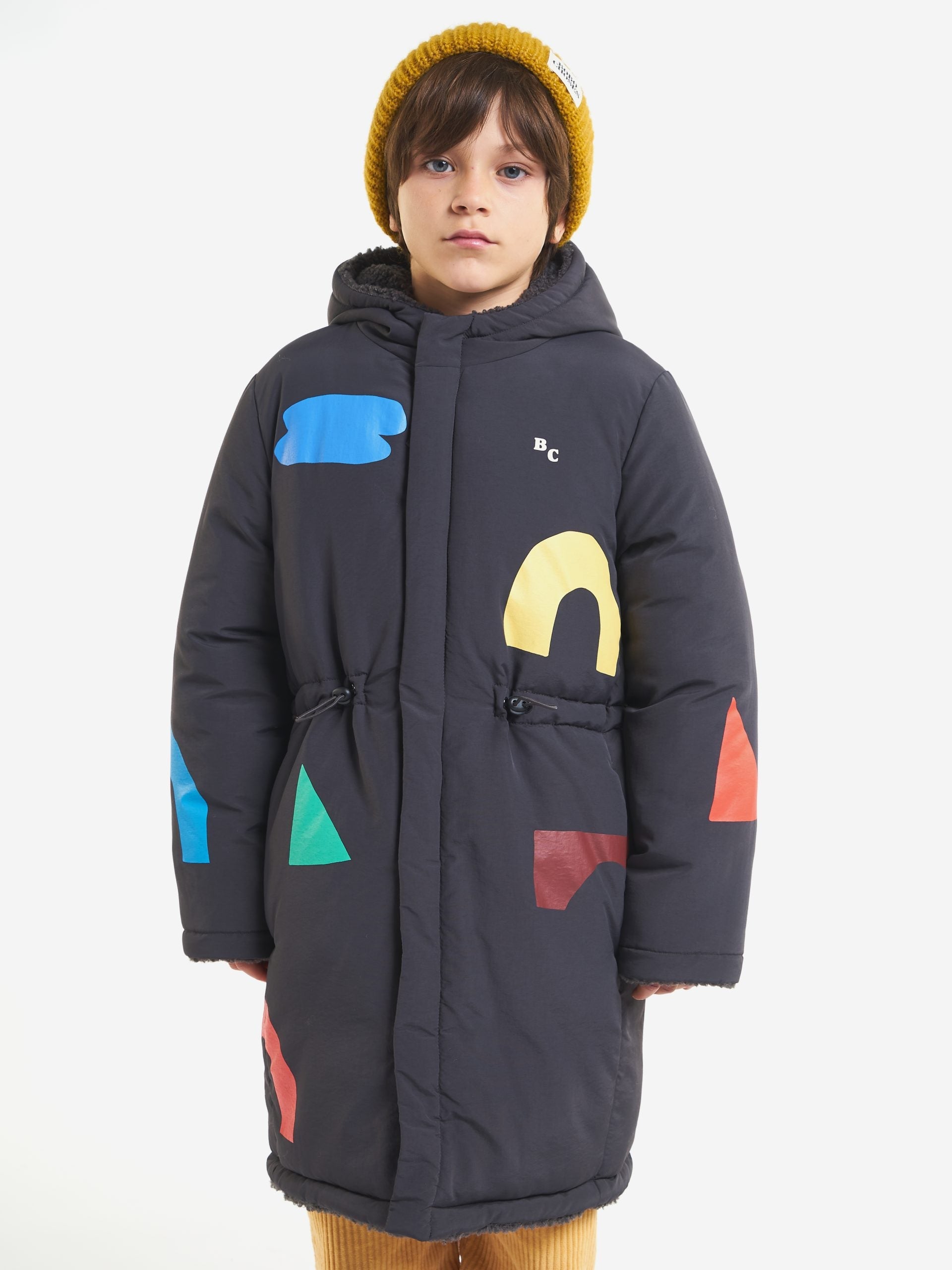 Bobo Choses Shapes reversible coat | BLACK - Charly's