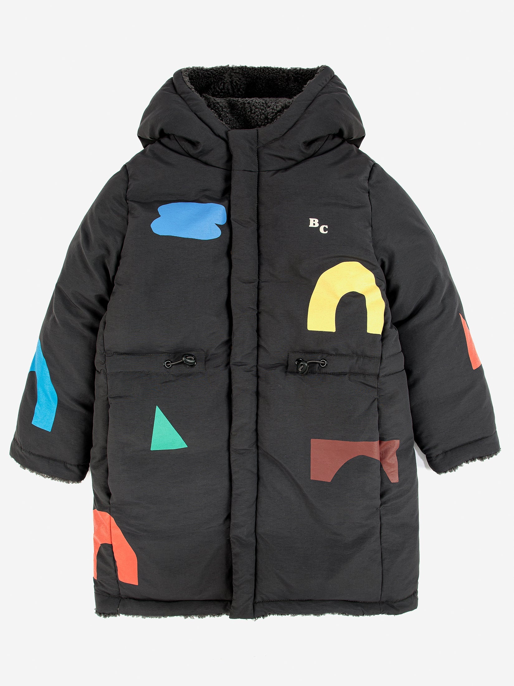 Bobo Choses Shapes reversible coat | BLACK - Charly's