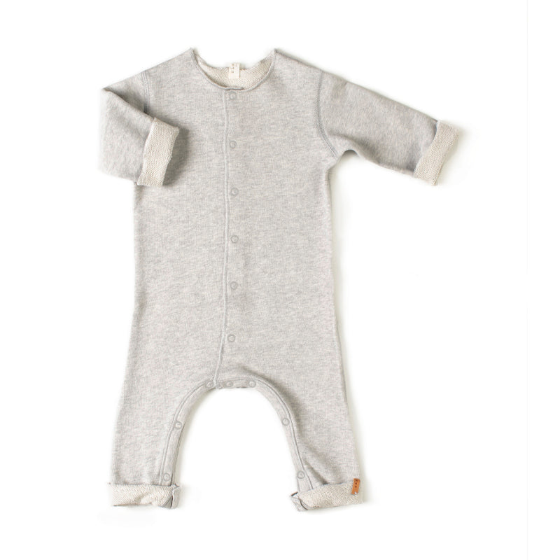 Onesie met drukknoopjes aan de voorzijde in het grijs voor baby's van het merk Nixnut.