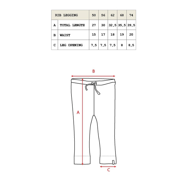 Rib legging in de kleur biscuit van het merk Nixnut.