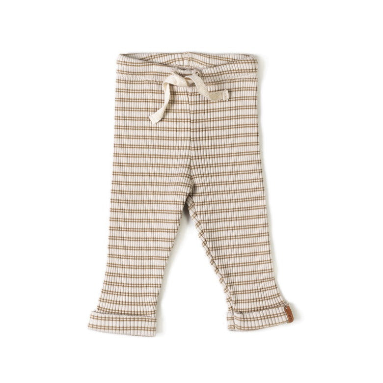 Rib legging in de kleur biscuit van het merk Nixnut.