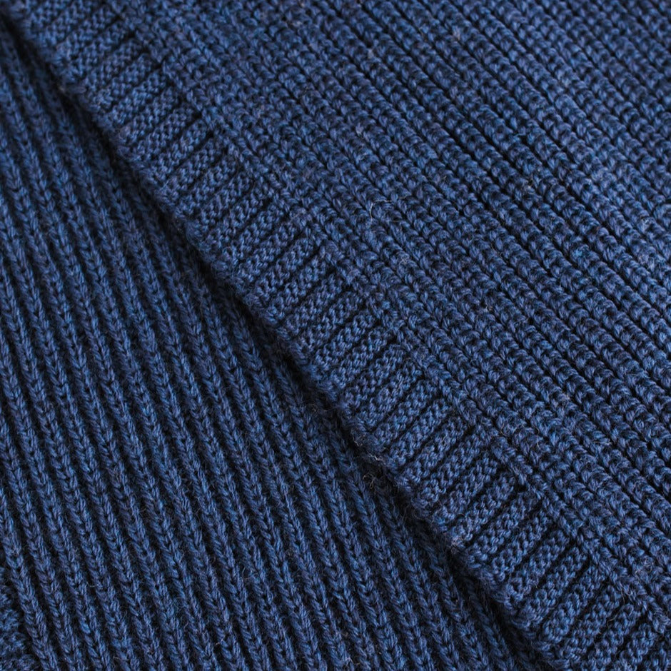 Gebreide sjaal voor baby's kinderen in de kleur blauw van HVID.