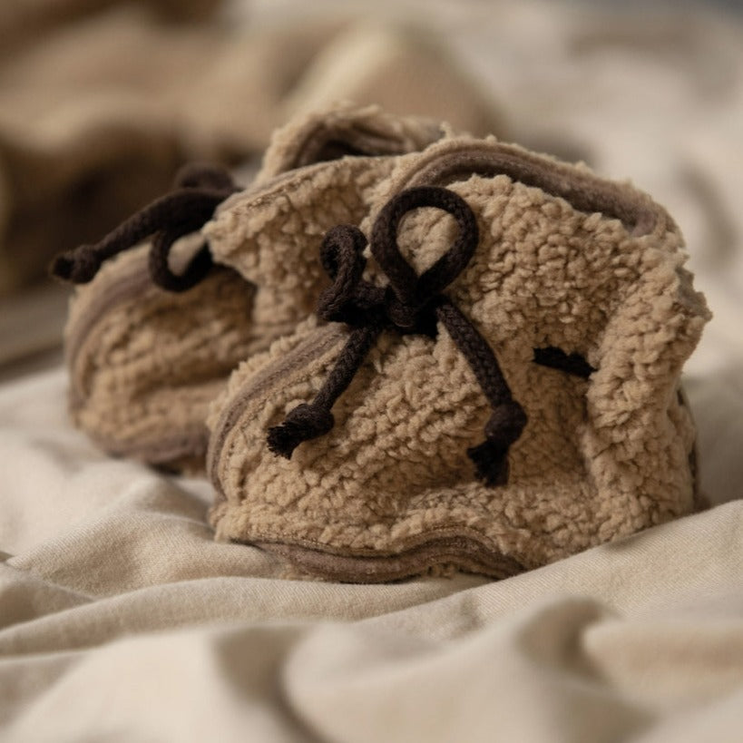 Nixnut Teddy Booties | Camel