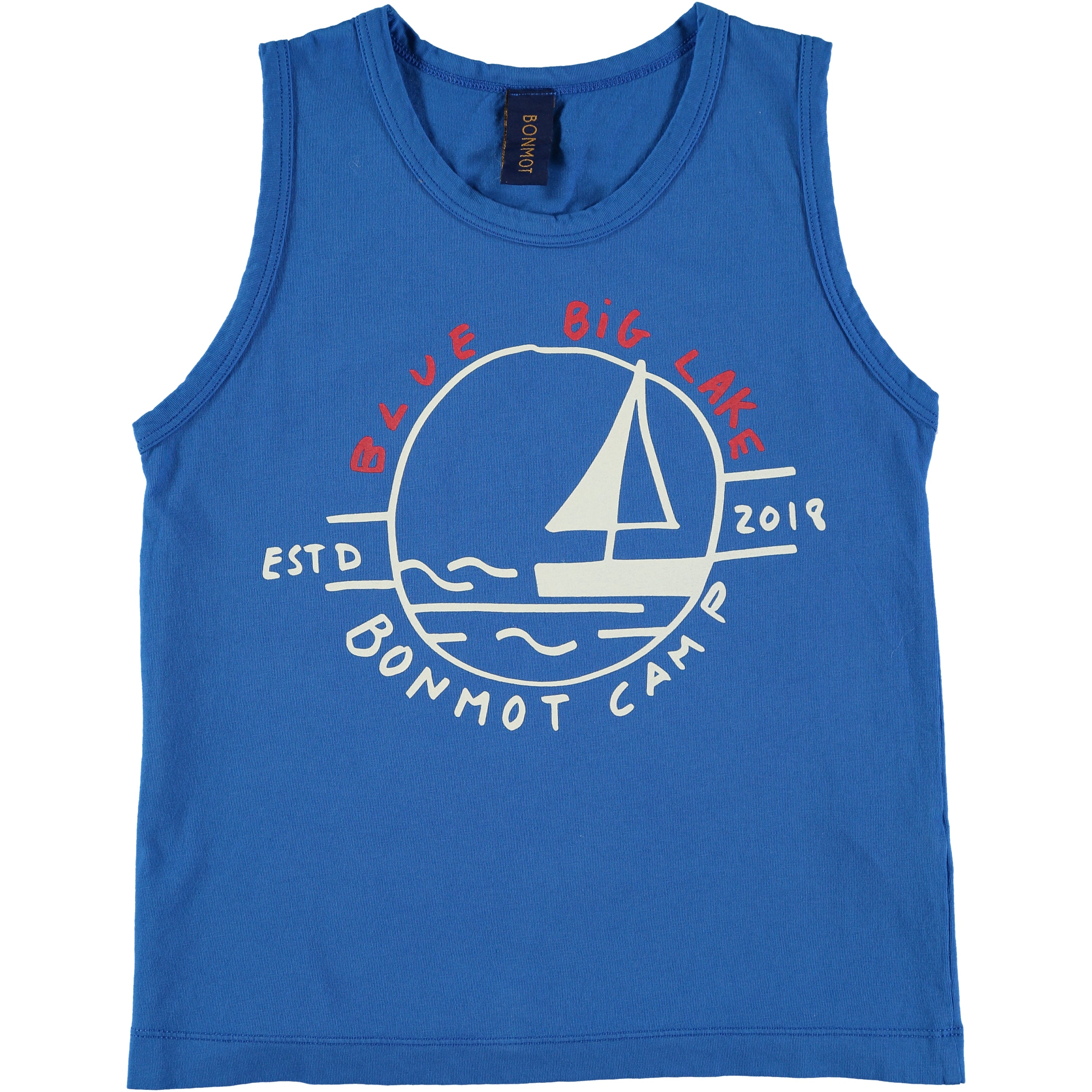 Bonmot Organic Tank t-shirt blue lake